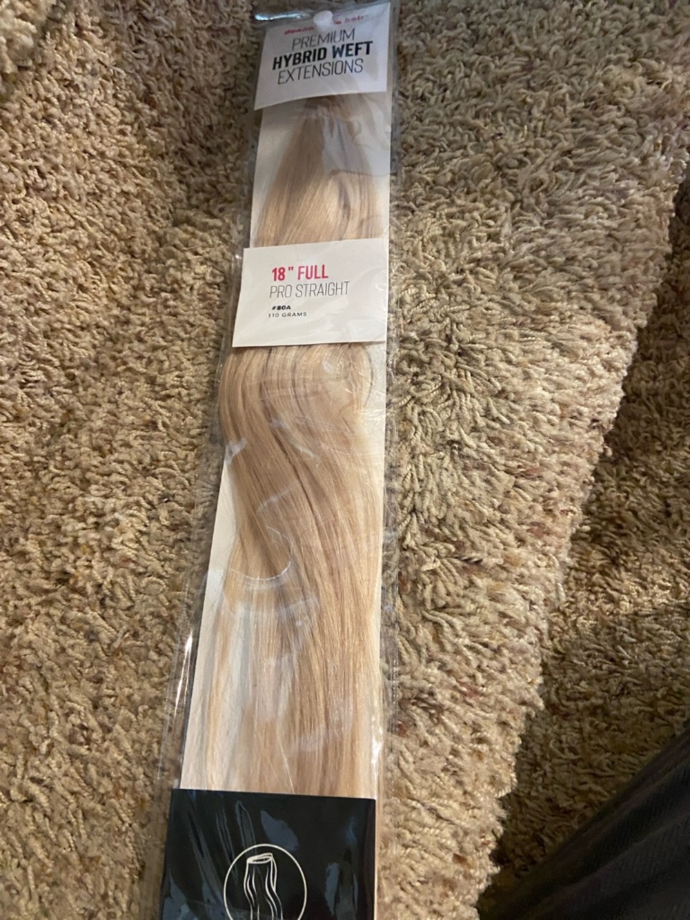 18" Full Pro Straight Blonde Hybrid Weft Hair Extensions (Donna Bella)